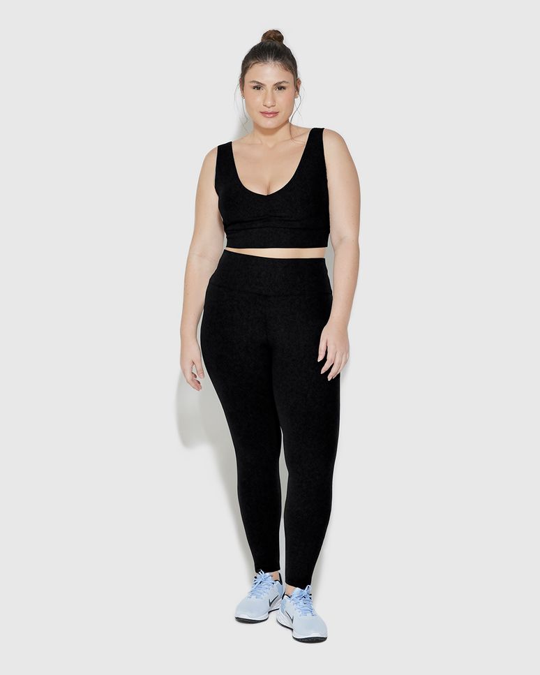 Top Nadador Esportivo Plus Size Decote Franzido Em Malha Dry - ENFIM