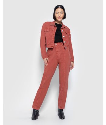 Jaqueta Cropped Feminina Em Sarja Com Elastano - ENFIM
