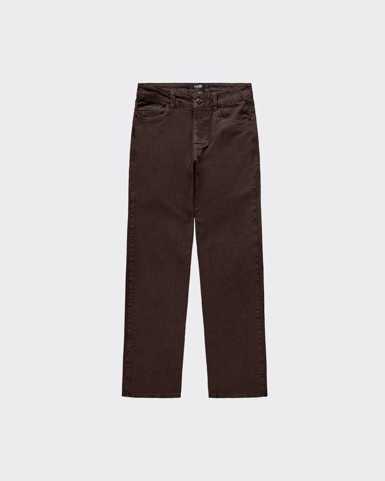 Calça Reta Masculina Em Sarja Com Elastano - ENFIM