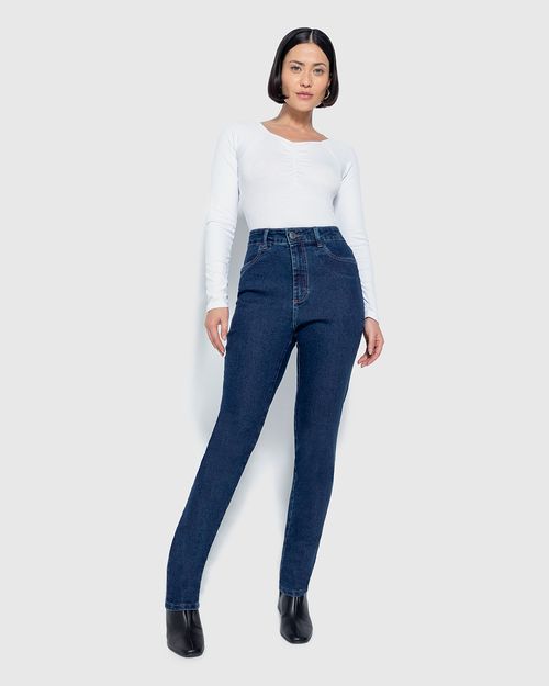 Calça Skinny Feminina Cintura Média Em Jeans Com Elastano - ENFIM