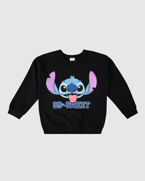 Blusão Infantil Unissex Lilo & Stitch Disney® Em Moletom Malwee Kids