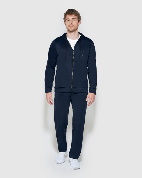 Calça Reta Masculina Bolso Lateral Em Malha Poliéster