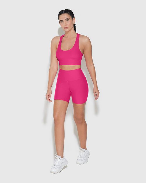 Shorts Biker Feminino Cintura Alta Malha Com Proteção UV50+ - ENFIM