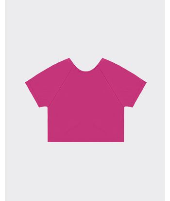 Blusa Cropped Feminina Torção Uso 2 Em 1 Malha Com Proteção UV50+ - ENFIM