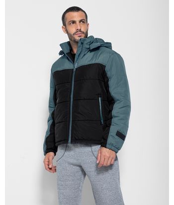 Jaqueta Puffer Masculina Com Capuz Em Matelassê - ENFIM