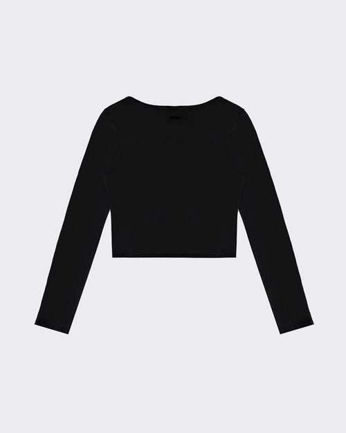 Blusa Justa Feminina Recortes Frontais Em Algodão - ENFIM