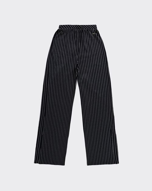 Calça Wide Leg Feminina Em Malha Jacquard Listrada - ENFIM