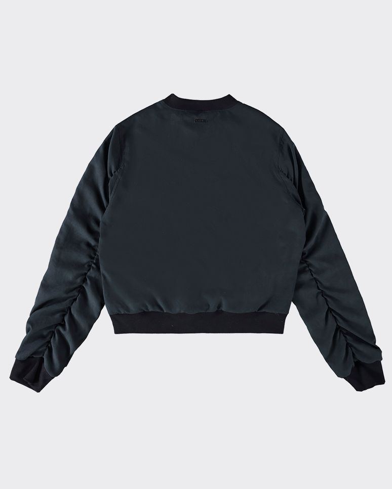 Jaqueta Bomber Feminina Em Tecido Acetinado Stretch - ENFIM