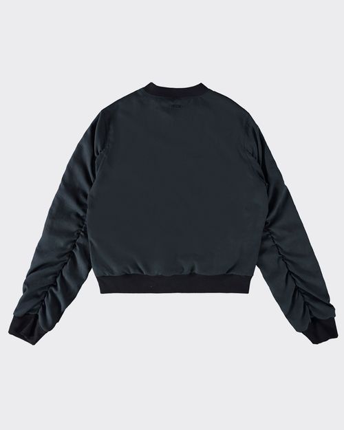 Jaqueta Bomber Feminina Em Tecido Acetinado Stretch - ENFIM