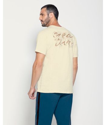 Camiseta Masculina Criative Em Malha Flamê - ENFIM