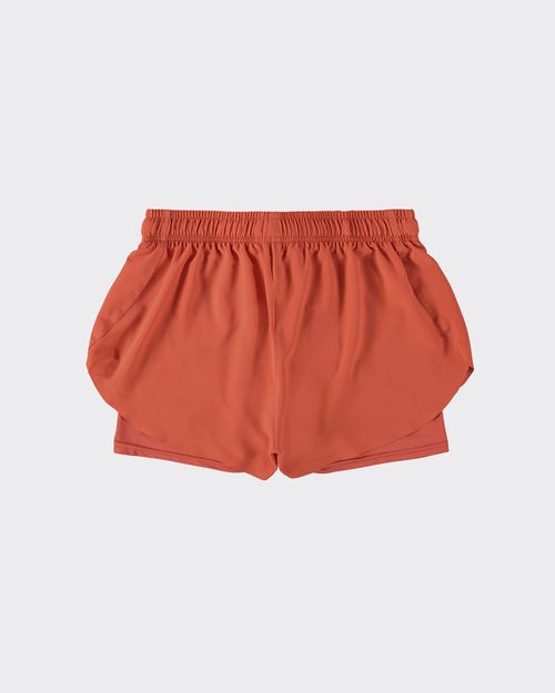 Shorts Duplo Feminino Cadarço Frontal Em Tafetá  - ENFIM