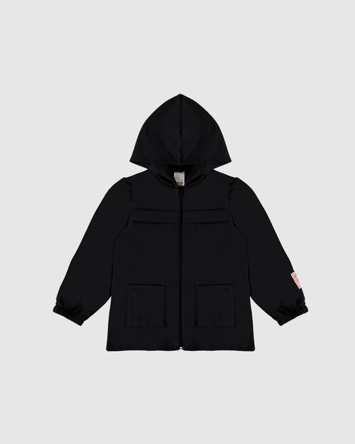Jaqueta Infantil Menina Parka Em Moletom Flanelado Malwee Kids