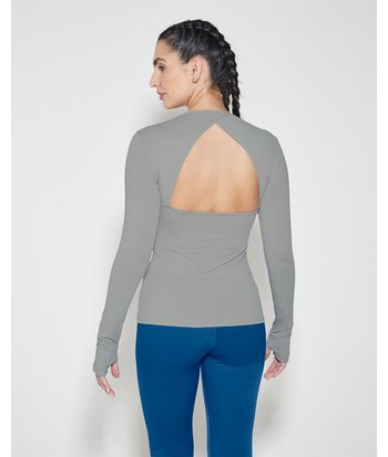 Blusa Slim Feminina Manga Longa Em Malha Air - ENFIM