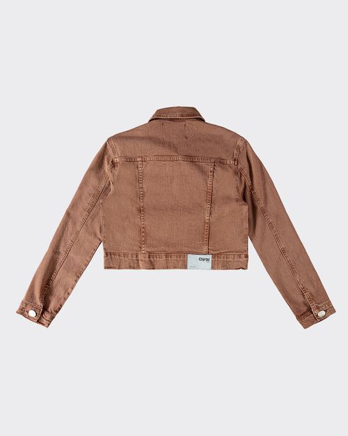 Jaqueta Cropped Feminina Em Sarja Com Elastano - ENFIM