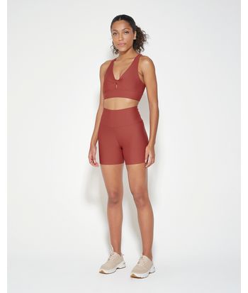 Shorts Feminino Bolso Costas Em Malha Com Proteção UV50+ - ENFIM