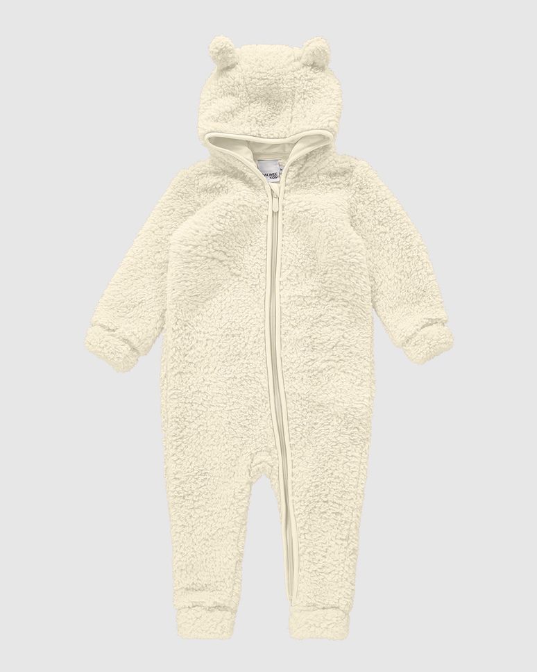 Macacão Infantil Unissex Com Capuz Em Pelúcia Malwee Kids