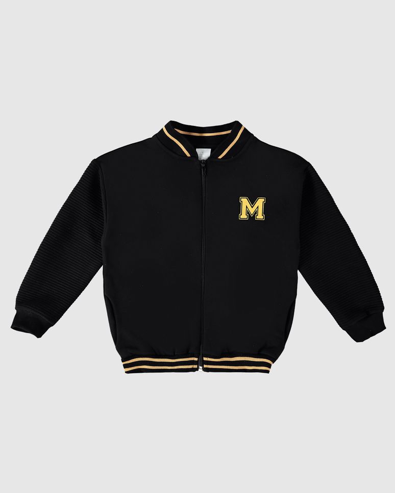 Jaqueta Infantil Menino Bomber Em Moletom Flanelado Malwee Kids