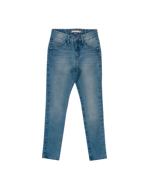 Calça Menina Skinny Cintura Média Jeans Com Elastano Carinhoso