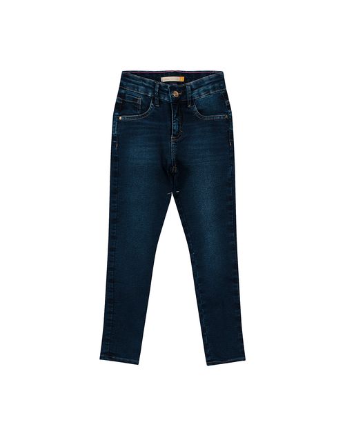 Calça Menina Skinny Cintura Média Jeans Com Elastano Carinhoso