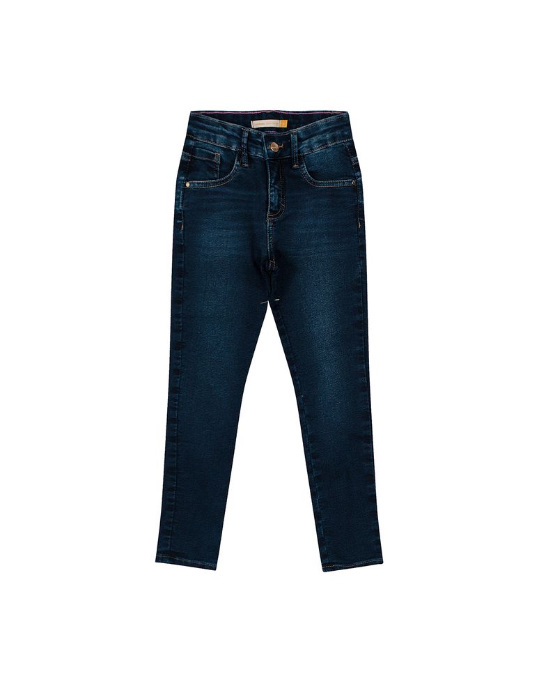 Calça Menina Skinny Cintura Média Jeans Com Elastano Carinhoso