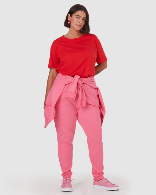 Blusa Básica Feminina Plus Size Cava Deslocada Em Algodão