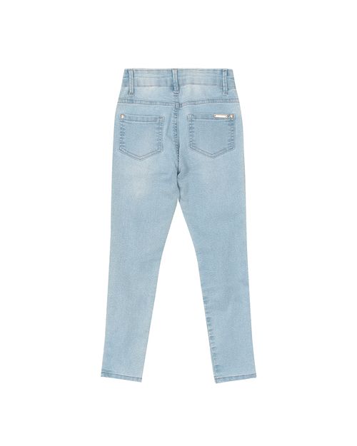 Calça Menina Skinny Cintura Média Jeans Com Elastano Carinhoso