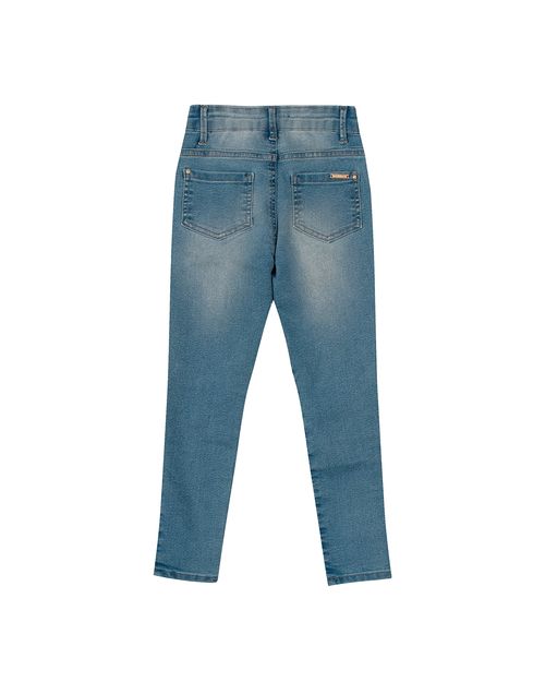 Calça Menina Skinny Cintura Média Jeans Com Elastano Carinhoso
