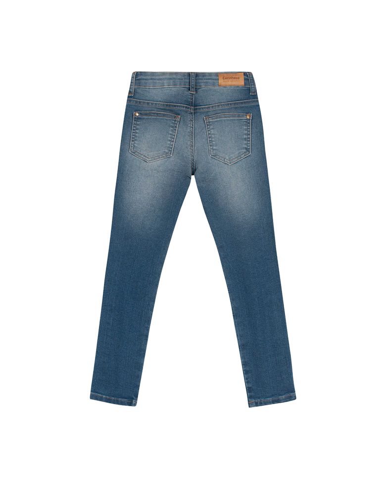 Calça Menina Skinny Em Jeans Com Elastano Carinhoso