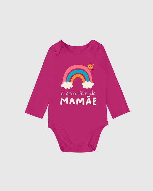 Body Bebê O Arco-íris Da Mamãe Manga Longa Em Algodão Malwee Kids