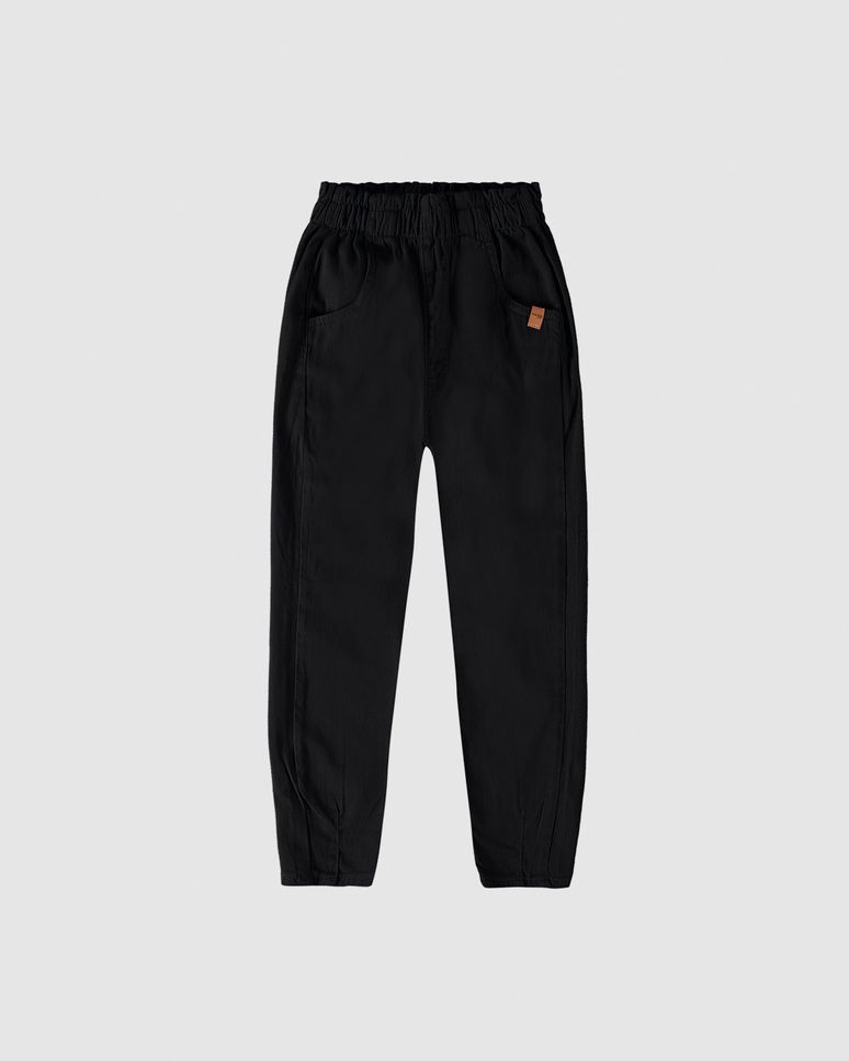 Calça Infantil Menina Slouchy Em Sarja Com Elastano Malwee Kids