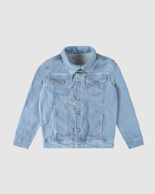 Jaqueta Infantil Unissex Oversized Em Jeans Moletom Malwee Kids