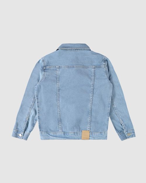 Jaqueta Infantil Unissex Oversized Em Jeans Moletom Malwee Kids