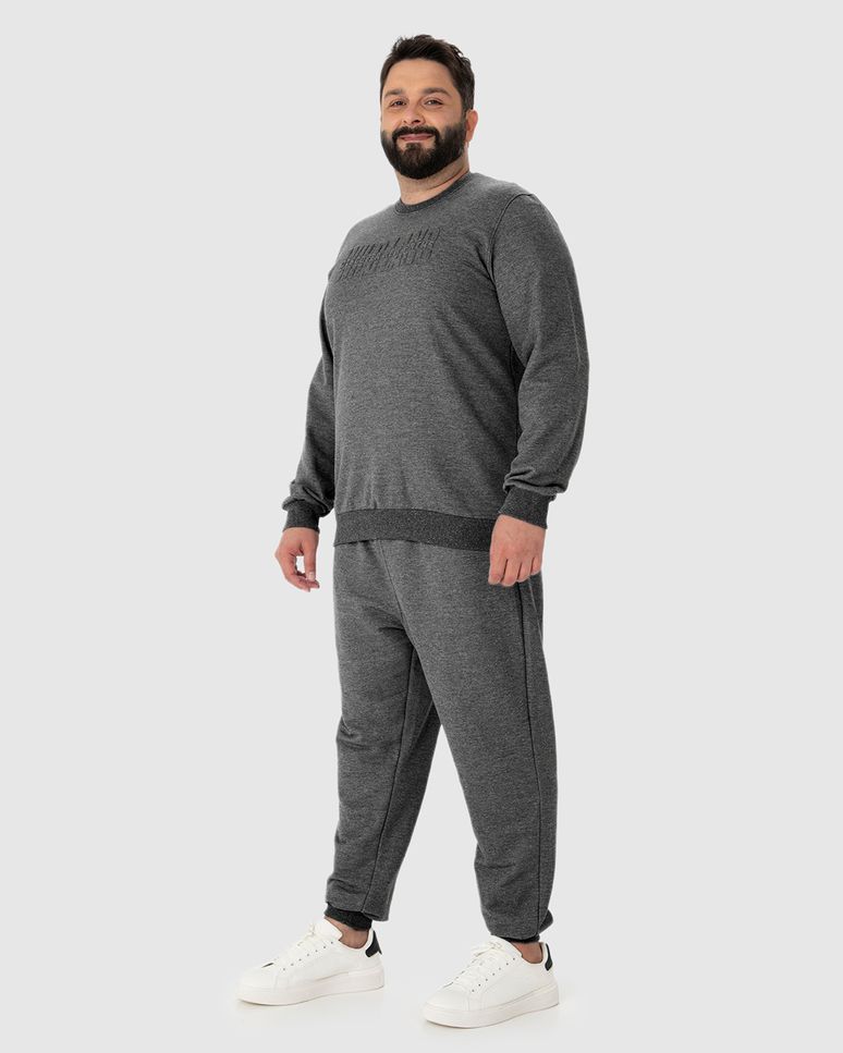 Blusão Masculino Plus Size Discover New Paths Em Moletom Flanelado