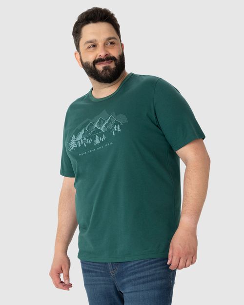 Camiseta Masculina Plus Size Make Your Own Trail Em Algodão