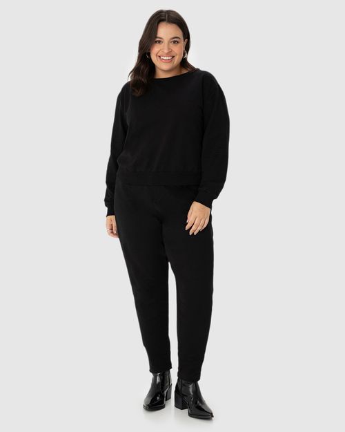 Blusão Feminino Plus Size Em Moletom Stretch
