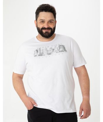 Camiseta Masculina Plus Size Urban Vibes Em Algodão