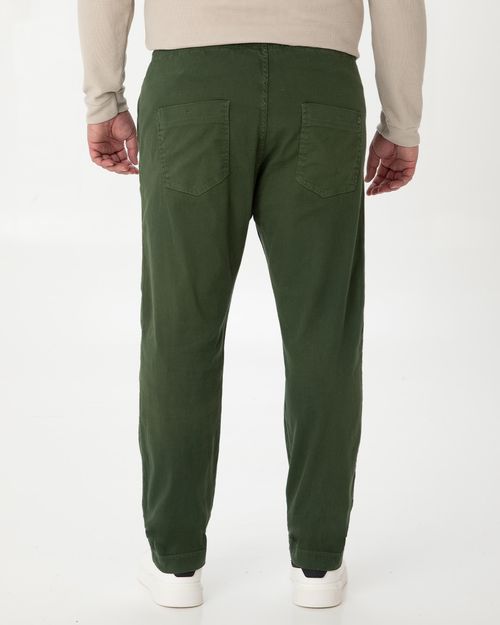Calça Masculina Plus Size Chino Em Sarja Com Elastano