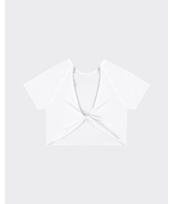 Blusa Cropped Feminina Torção Uso 2 Em 1 Malha Com Proteção UV50+ - ENFIM