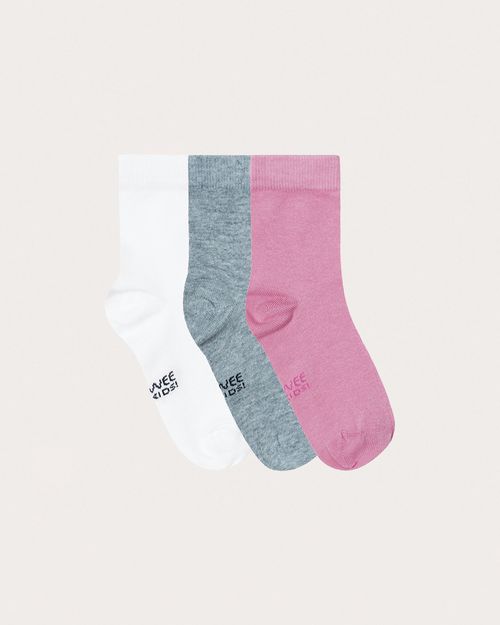 Kit 3 Meias Infantil Unissex Malwee Kids
