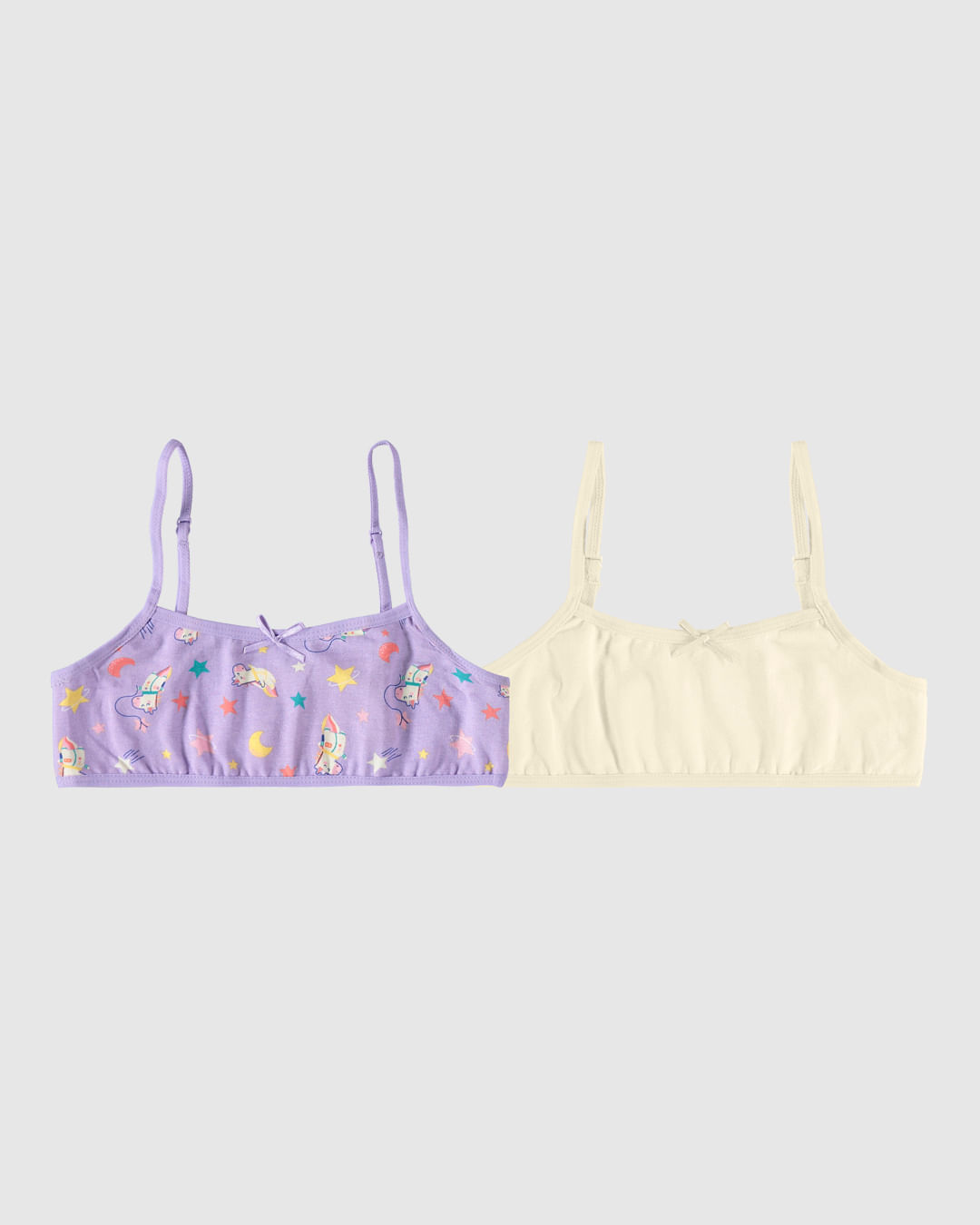 Pack 2 Tops Tubinho Milumia Para Meninas - Preto E Branco, Sem Alças - Tamanho 9 Anos