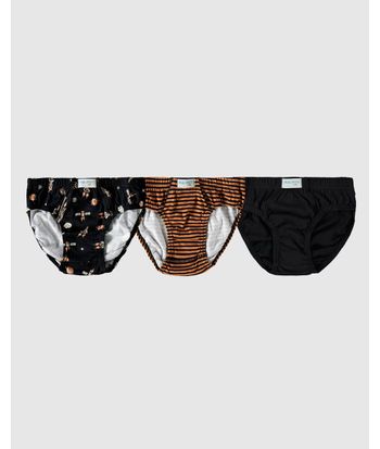 Kit 3 Cuecas Slip Infantis Menino Em Algodão Malwee Kids
