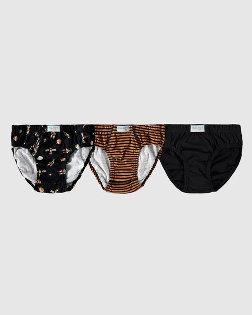 Kit 3 Cuecas Slip Infantis Menino Em Algodão Malwee Kids