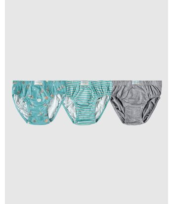 Kit 3 Cuecas Slip Infantis Menino Em Algodão Malwee Kids