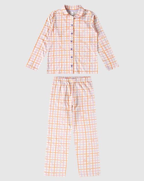 Pijama Infantil Unissex Estampa Xadrez Em Algodão Malwee Kids