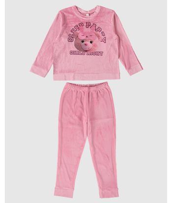 Pijama Infantil Menina Sleep Party Girls Night Em Malha Plush Malwee Kids