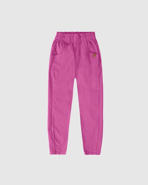 Calça Infantil Menina Slouchy Em Sarja Com Elastano Malwee Kids