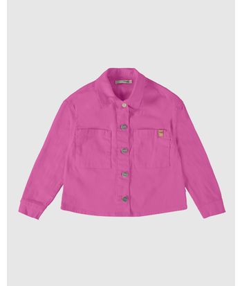 Jaqueta Infantil Menina Bolso Frontal Em Sarja Com Elastano Malwee Kids