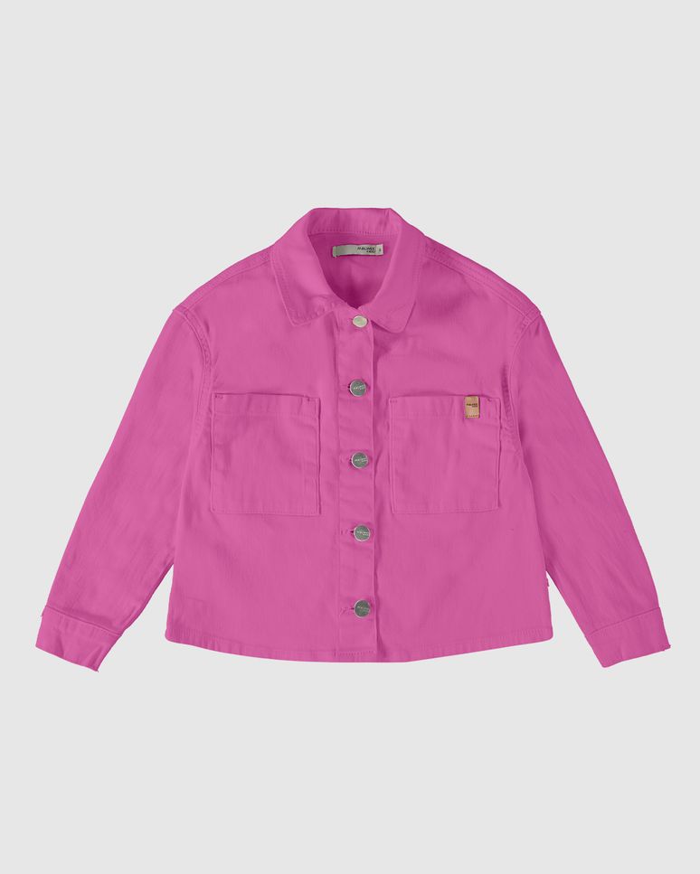 Jaqueta Infantil Menina Bolso Frontal Em Sarja Com Elastano Malwee Kids