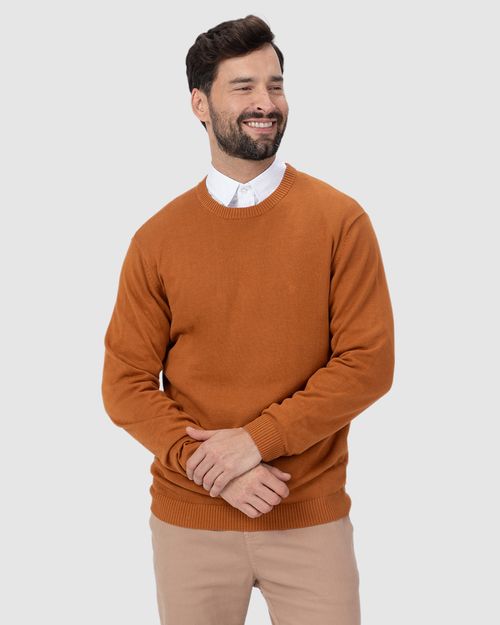Blusão Básico Masculino Decote Redondo Em Tricô