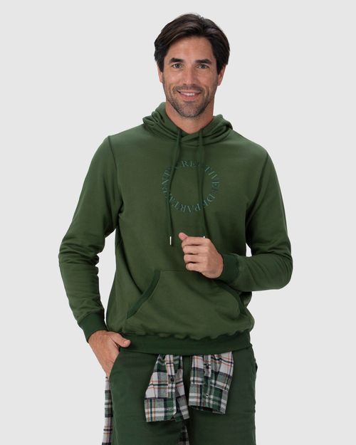 Blusão Masculino Com Capuz Creative Department Em Moletom Flanelado